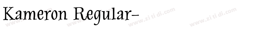 Kameron Regular字体转换